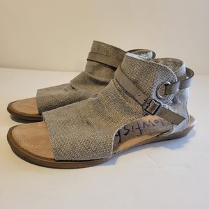Blowfish Malibu Sandals 7 Grey Side Zip